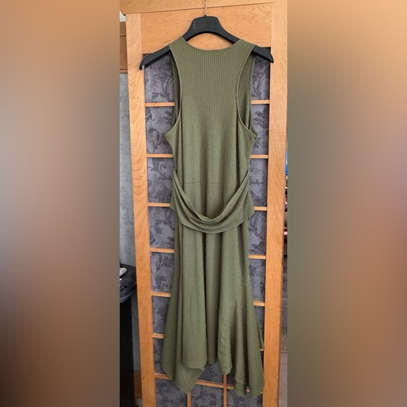 Anthropologie Olive Jade Green High Low Dress - Picture 2 of 4